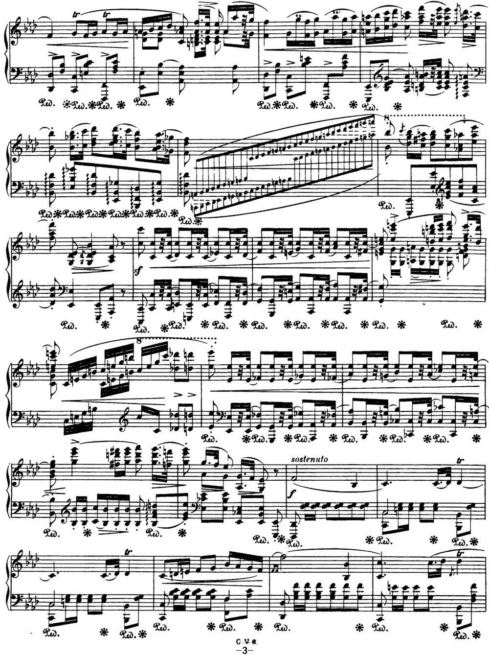 肖邦 波兰舞曲 英雄 Op.53 降A大调 Polonaise钢琴曲谱（图3）