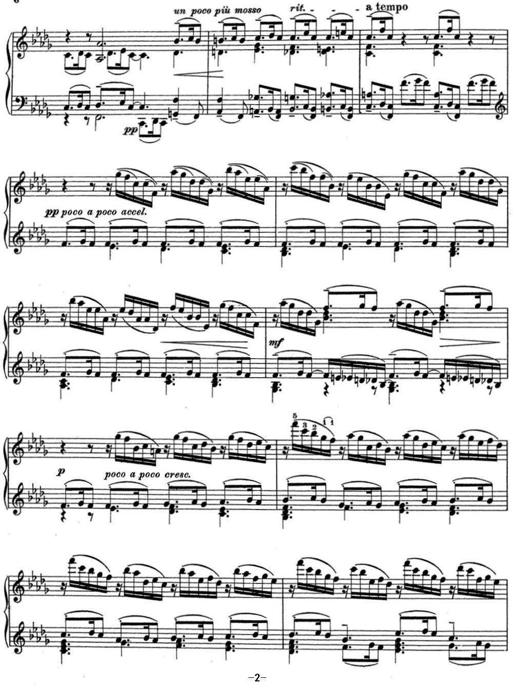 拉赫玛尼诺夫 钢琴前奏曲13 降B小调 Op.32 No.2钢琴曲谱（图2）
