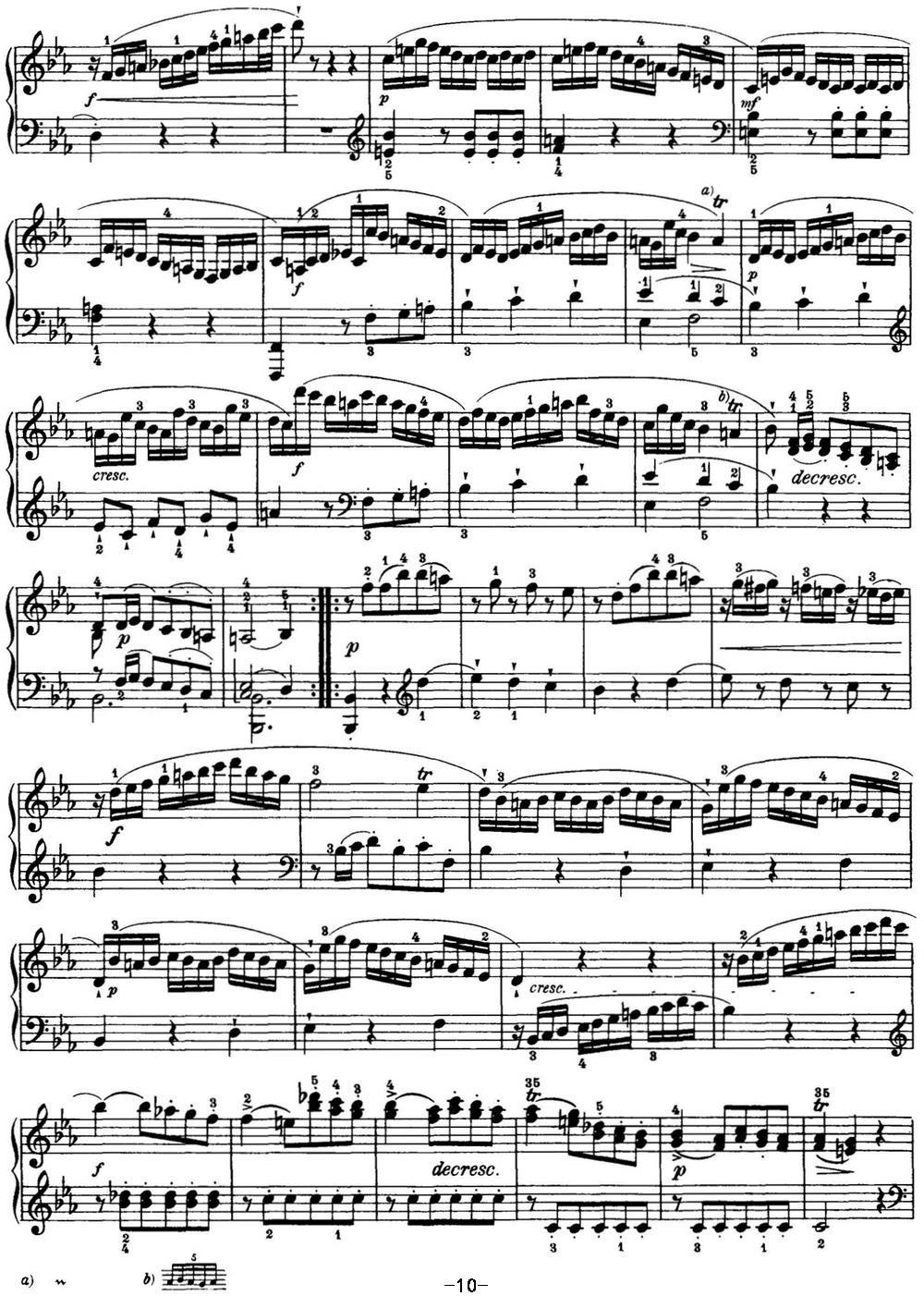 海顿 钢琴奏鸣曲 Hob XVI 45 Divertimento Eb major钢琴曲谱（图10）
