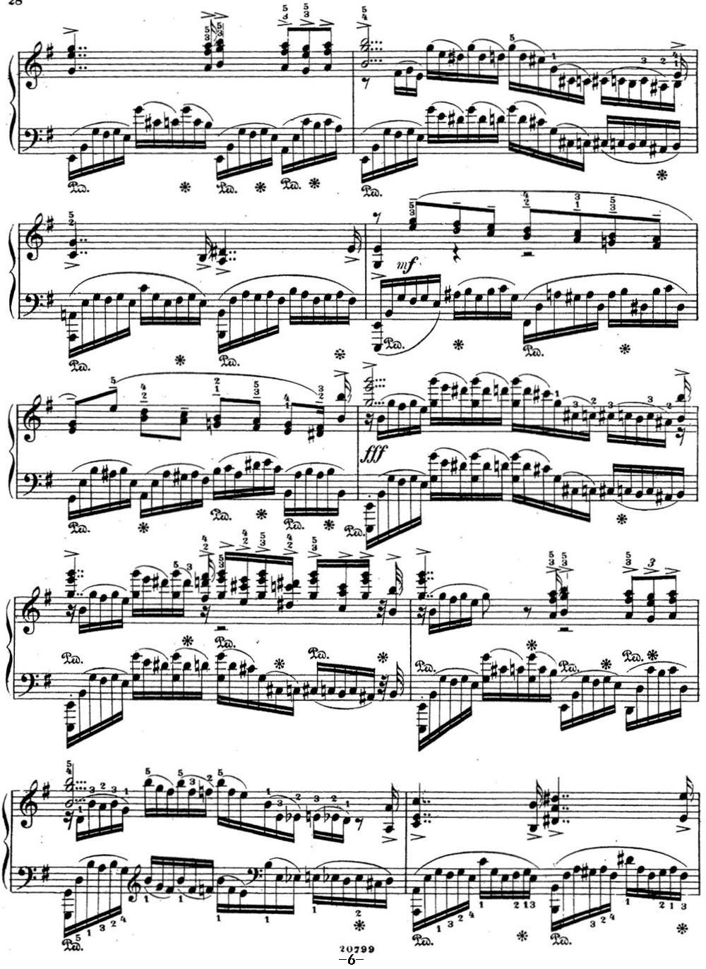 拉赫玛尼诺夫 音乐瞬间 Op.16 No.4 e小调钢琴曲谱（图6）
