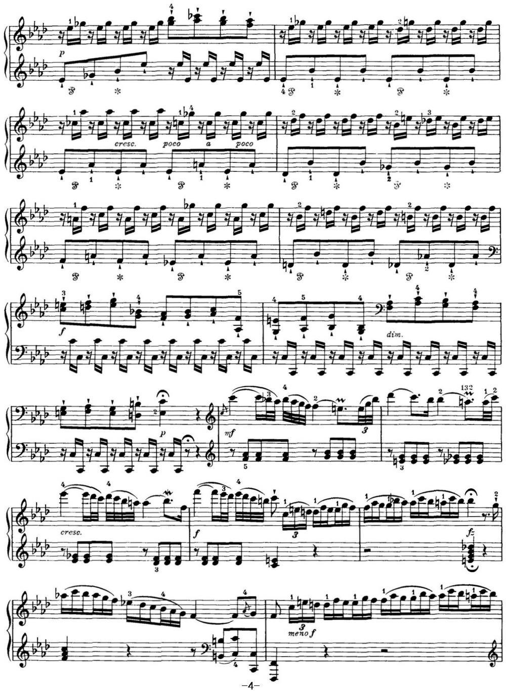 海顿 钢琴奏鸣曲 Hob XVI 46 Divertimento Ab major钢琴曲谱（图4）