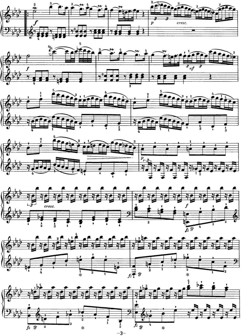 海顿 钢琴奏鸣曲 Hob XVI 46 Divertimento Ab major钢琴曲谱（图3）