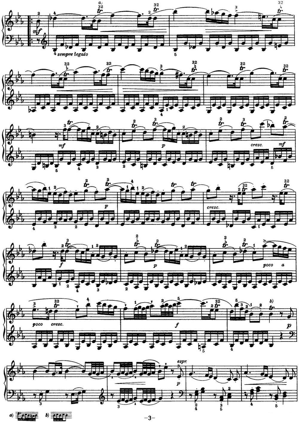 海顿 钢琴奏鸣曲 Hob XVI 45 Divertimento Eb major钢琴曲谱（图3）