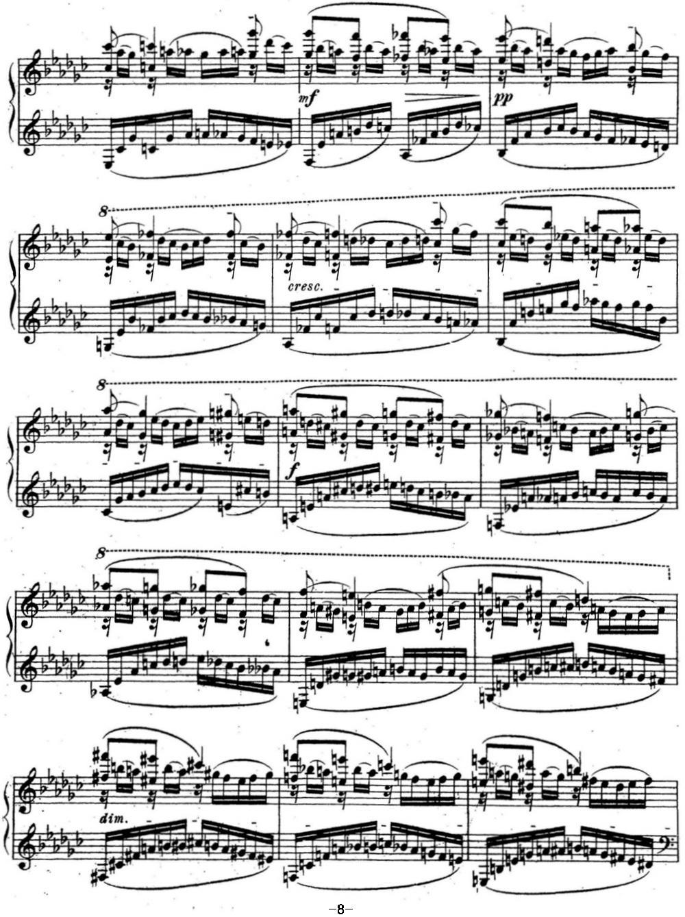 拉赫玛尼诺夫 音乐瞬间 Op.16 No.2 降e小调钢琴曲谱（图8）