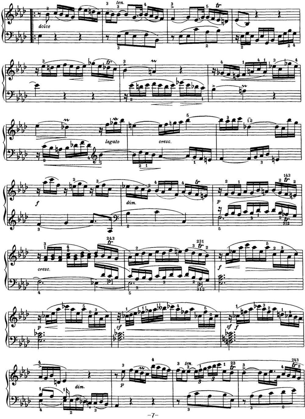 海顿 钢琴奏鸣曲 Hob XVI 45 Divertimento Eb major钢琴曲谱（图7）