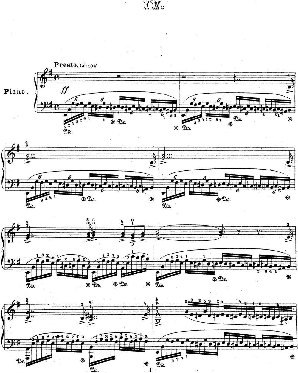 拉赫玛尼诺夫 音乐瞬间 Op.16 No.4 e小调钢琴曲谱（图1）