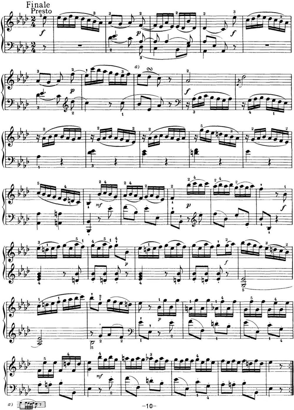 海顿 钢琴奏鸣曲 Hob XVI 46 Divertimento Ab major钢琴曲谱（图10）