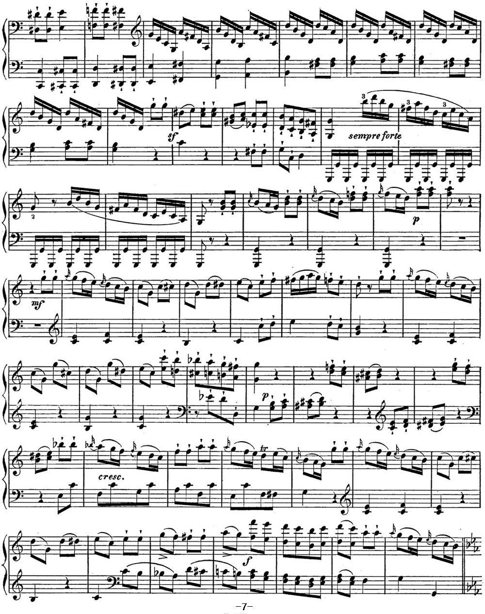 海顿 钢琴奏鸣曲 Hob XVI 48 in C major钢琴曲谱（图7）