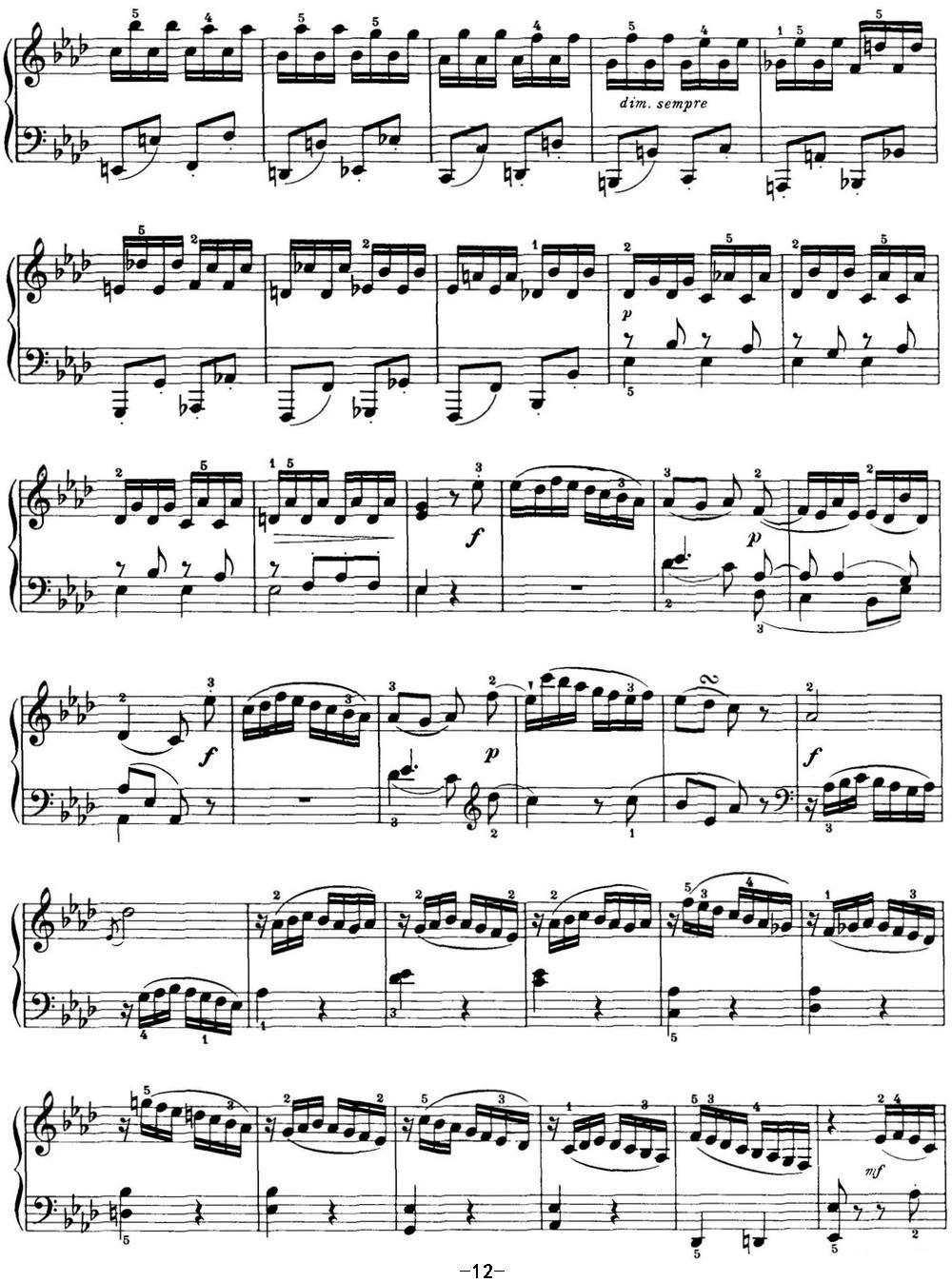 海顿 钢琴奏鸣曲 Hob XVI 46 Divertimento Ab major钢琴曲谱（图12）