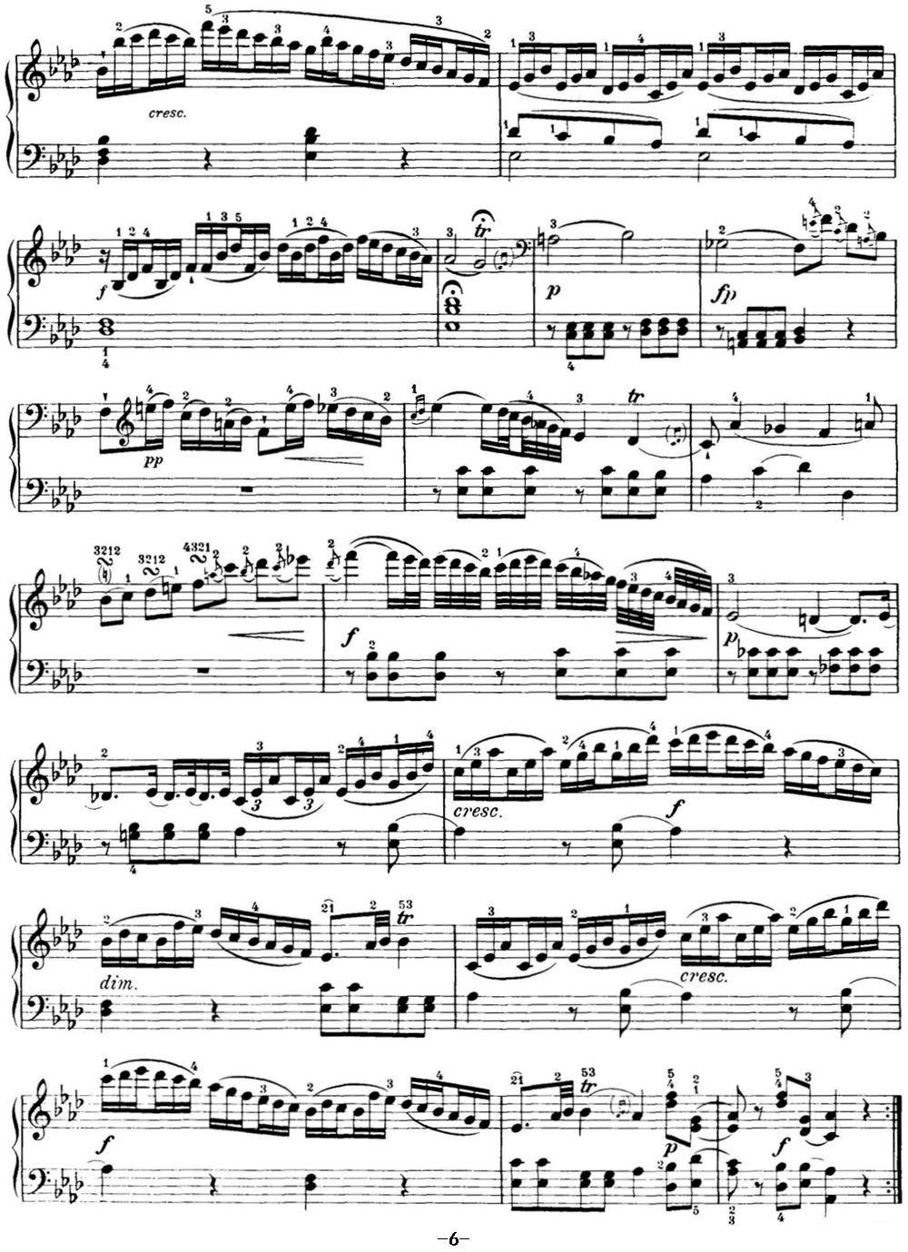 海顿 钢琴奏鸣曲 Hob XVI 46 Divertimento Ab major钢琴曲谱（图6）