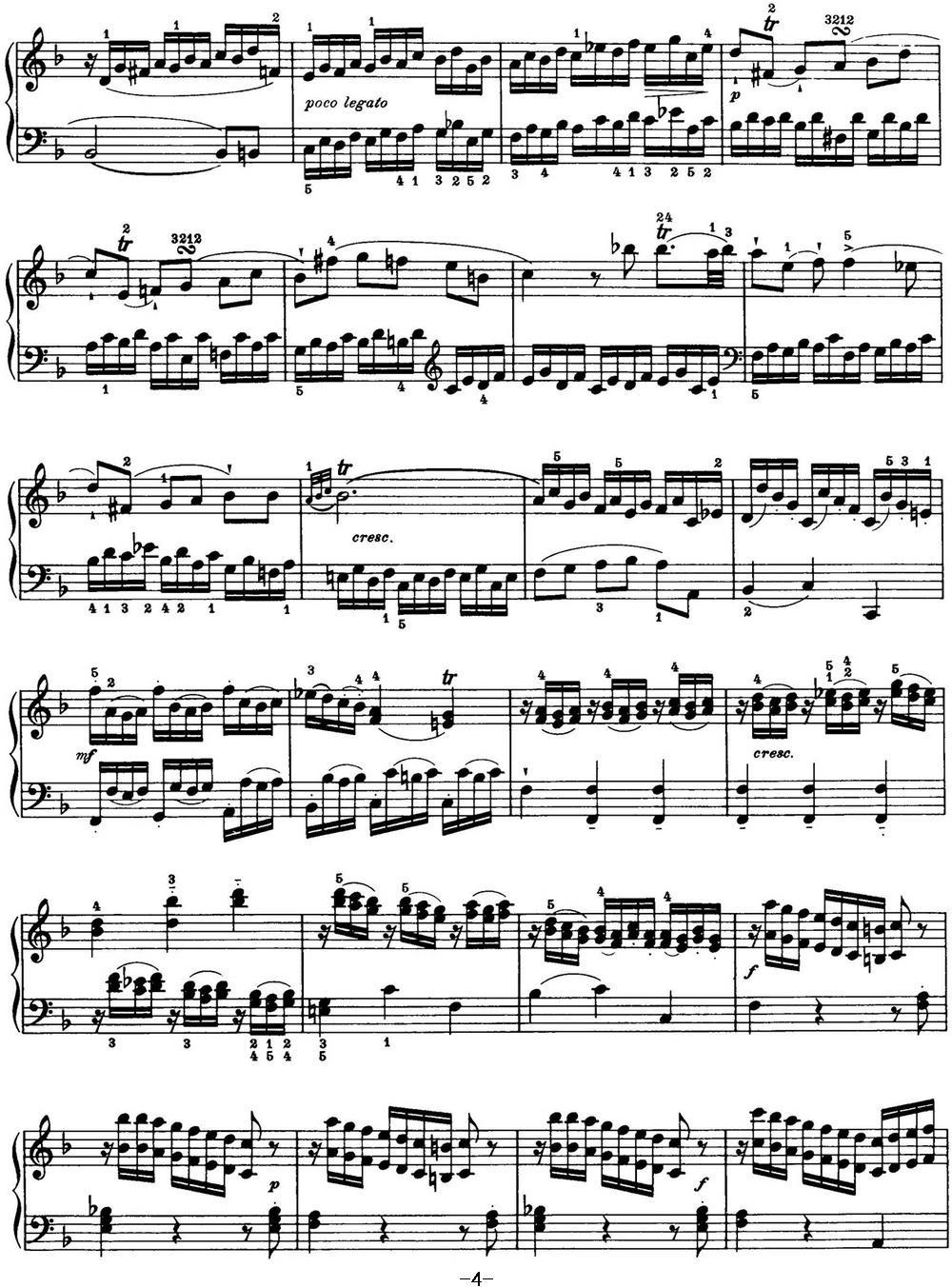 海顿 钢琴奏鸣曲 Hob XVI 47 in F major钢琴曲谱（图4）