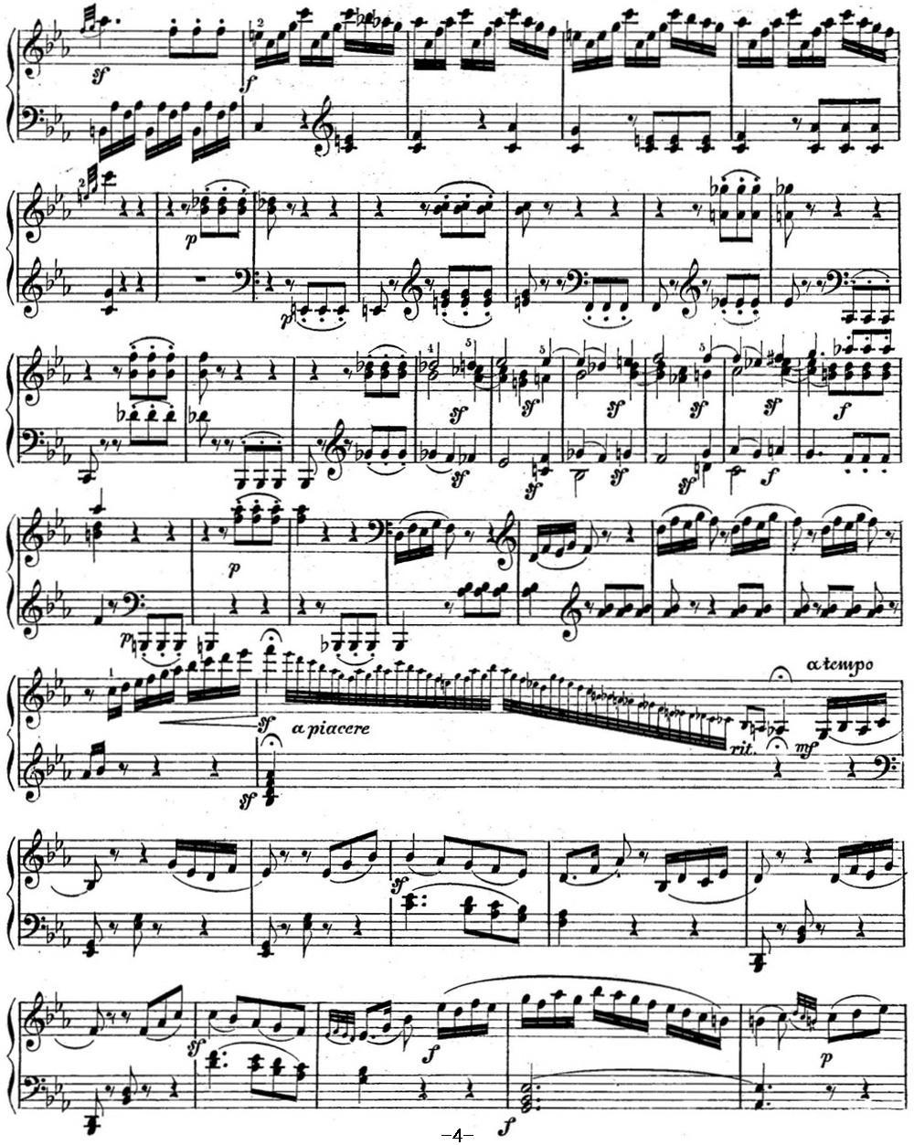 海顿 钢琴奏鸣曲 Hob XVI 49 in E-flat major钢琴曲谱（图4）