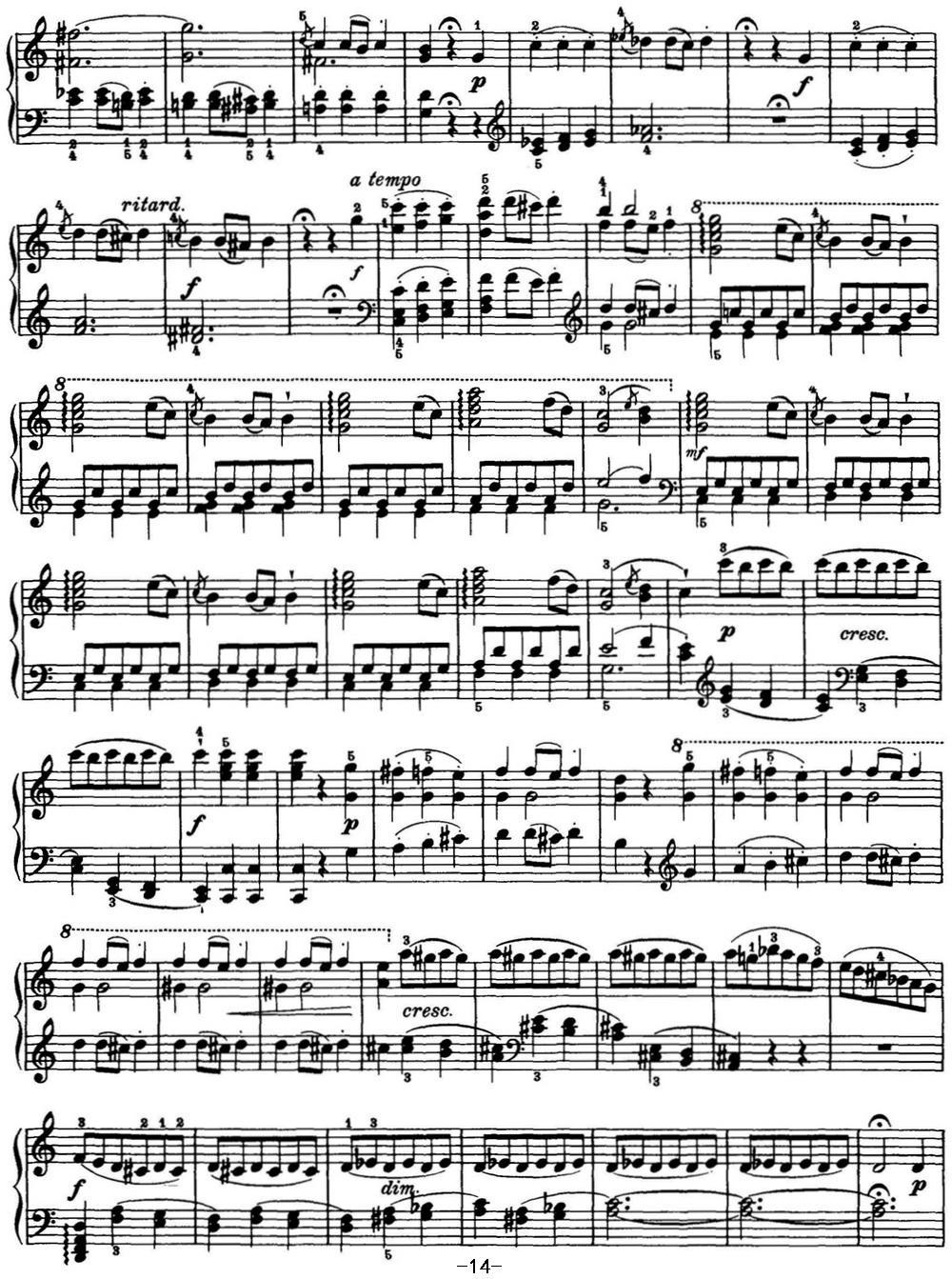 海顿 钢琴奏鸣曲 Hob XVI 50 in C major钢琴曲谱（图14）