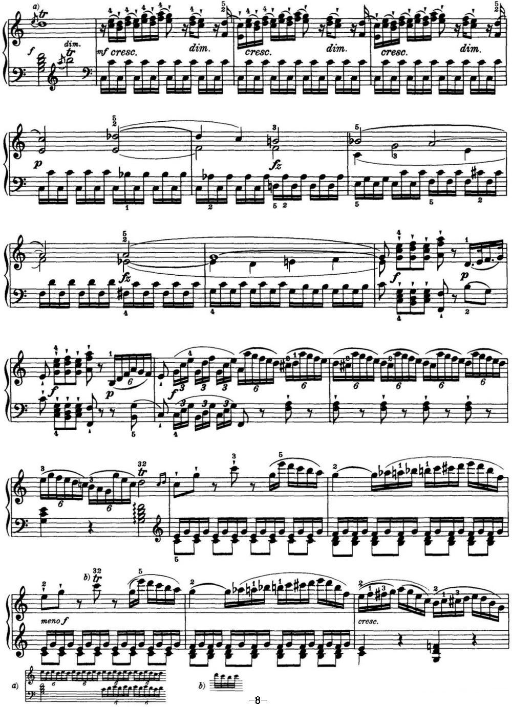 海顿 钢琴奏鸣曲 Hob XVI 50 in C major钢琴曲谱（图8）