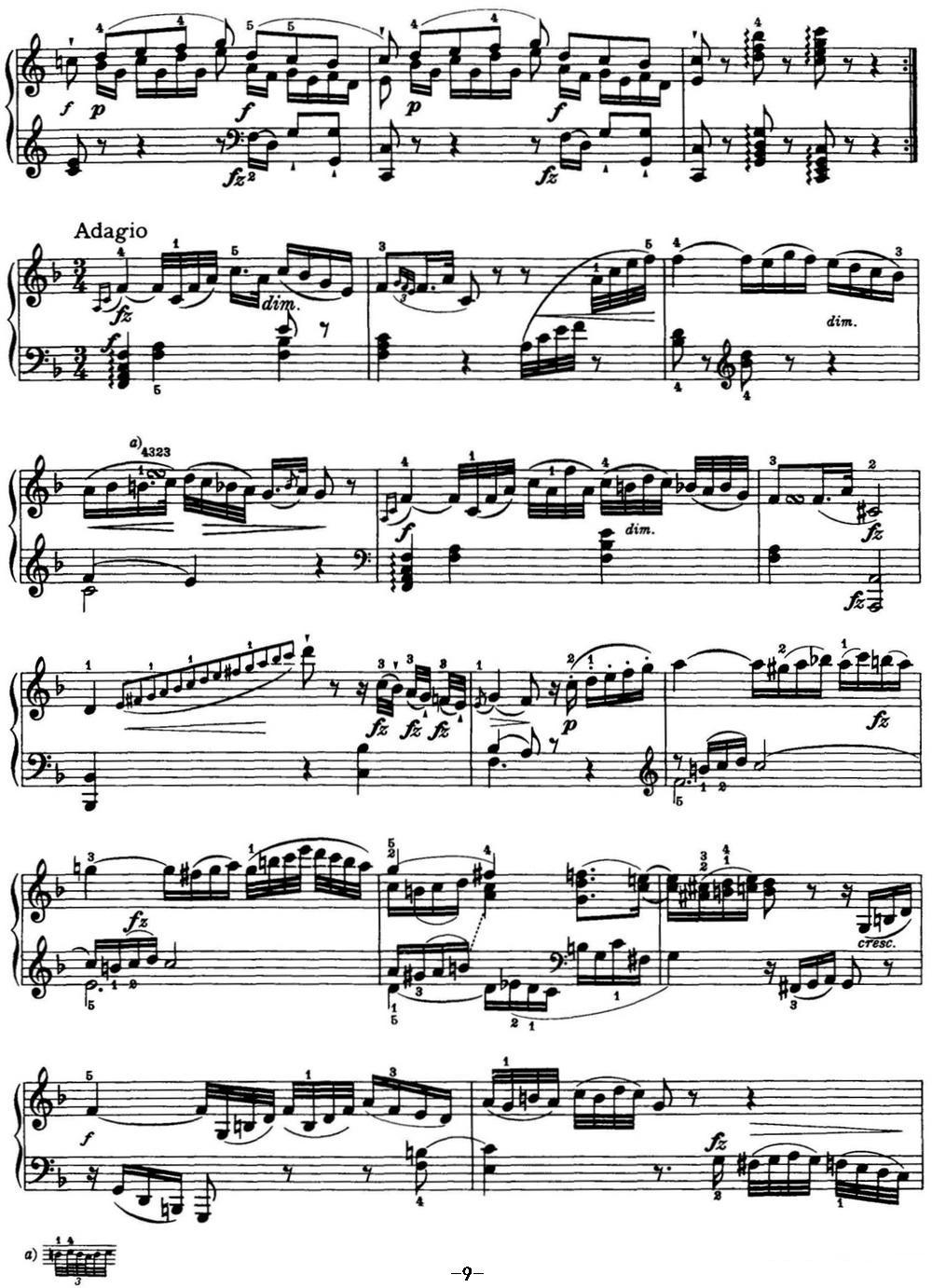 海顿 钢琴奏鸣曲 Hob XVI 50 in C major钢琴曲谱（图9）