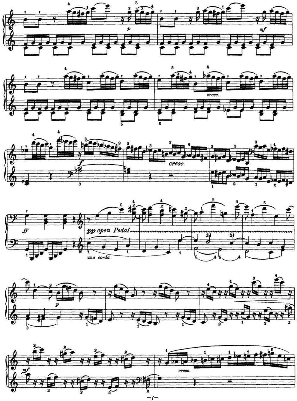 海顿 钢琴奏鸣曲 Hob XVI 50 in C major钢琴曲谱（图7）