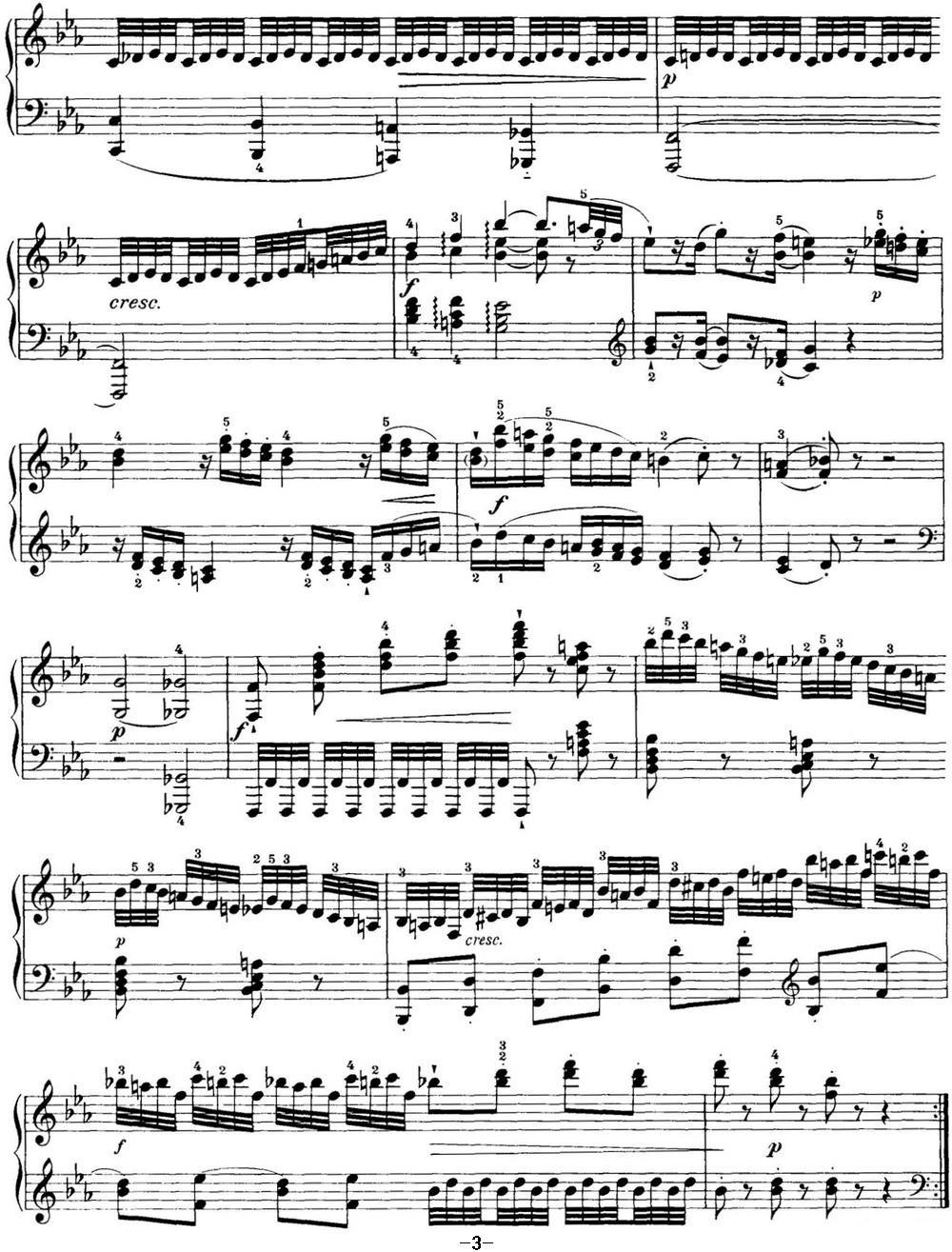 海顿 钢琴奏鸣曲 Hob XVI 52 in E-flat major钢琴曲谱（图3）