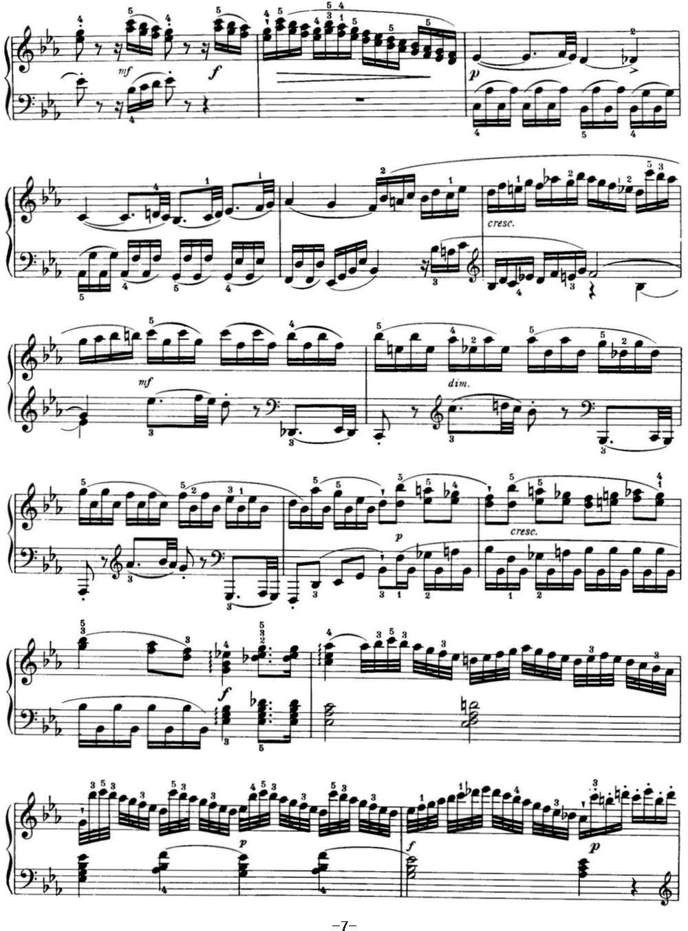 海顿 钢琴奏鸣曲 Hob XVI 52 in E-flat major钢琴曲谱（图7）