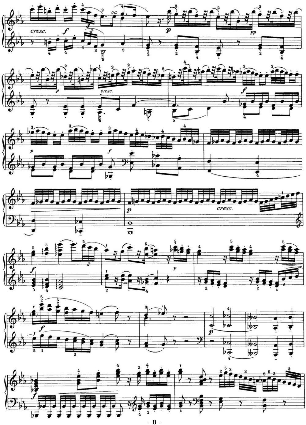 海顿 钢琴奏鸣曲 Hob XVI 52 in E-flat major钢琴曲谱（图8）