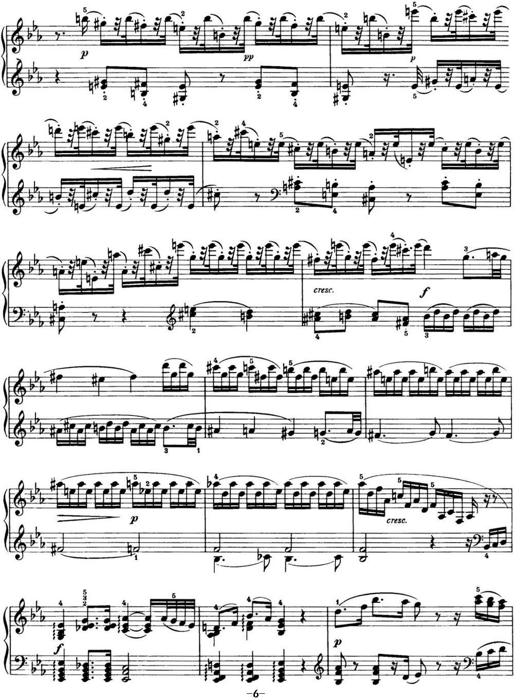 海顿 钢琴奏鸣曲 Hob XVI 52 in E-flat major钢琴曲谱（图6）
