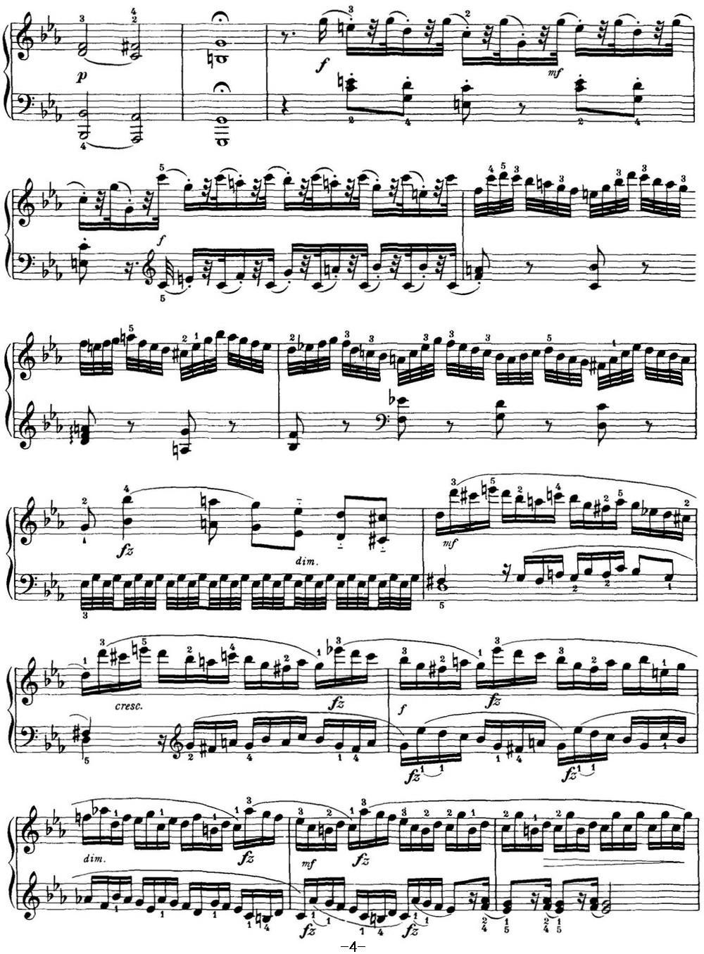 海顿 钢琴奏鸣曲 Hob XVI 52 in E-flat major钢琴曲谱（图4）