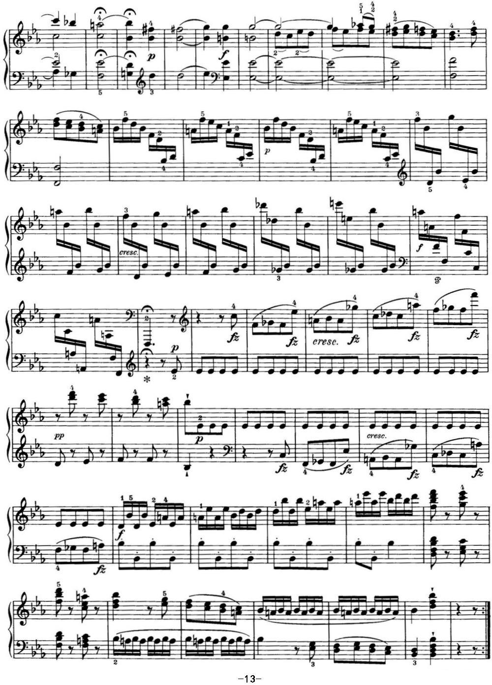 海顿 钢琴奏鸣曲 Hob XVI 52 in E-flat major钢琴曲谱（图13）