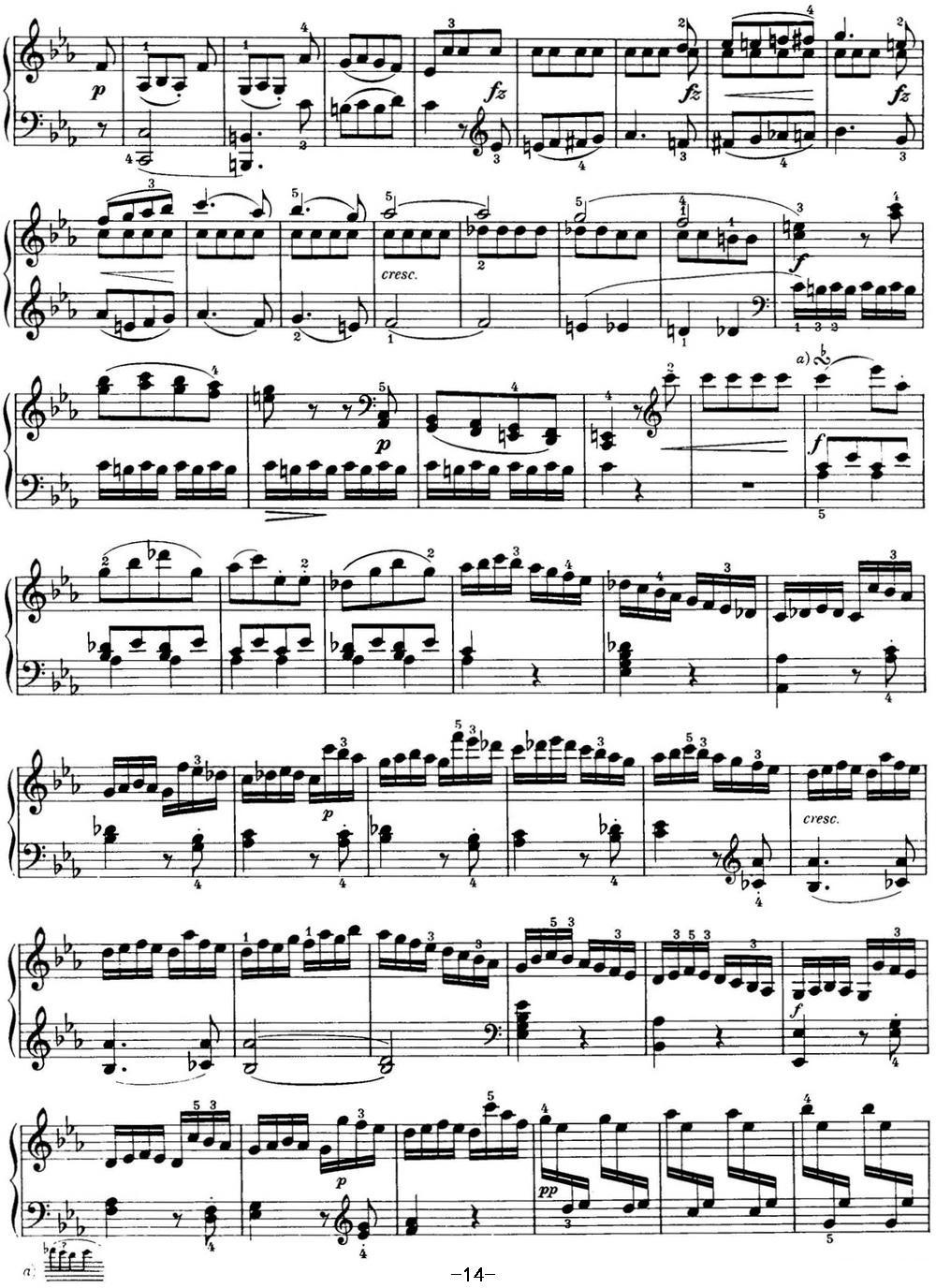 海顿 钢琴奏鸣曲 Hob XVI 52 in E-flat major钢琴曲谱（图14）