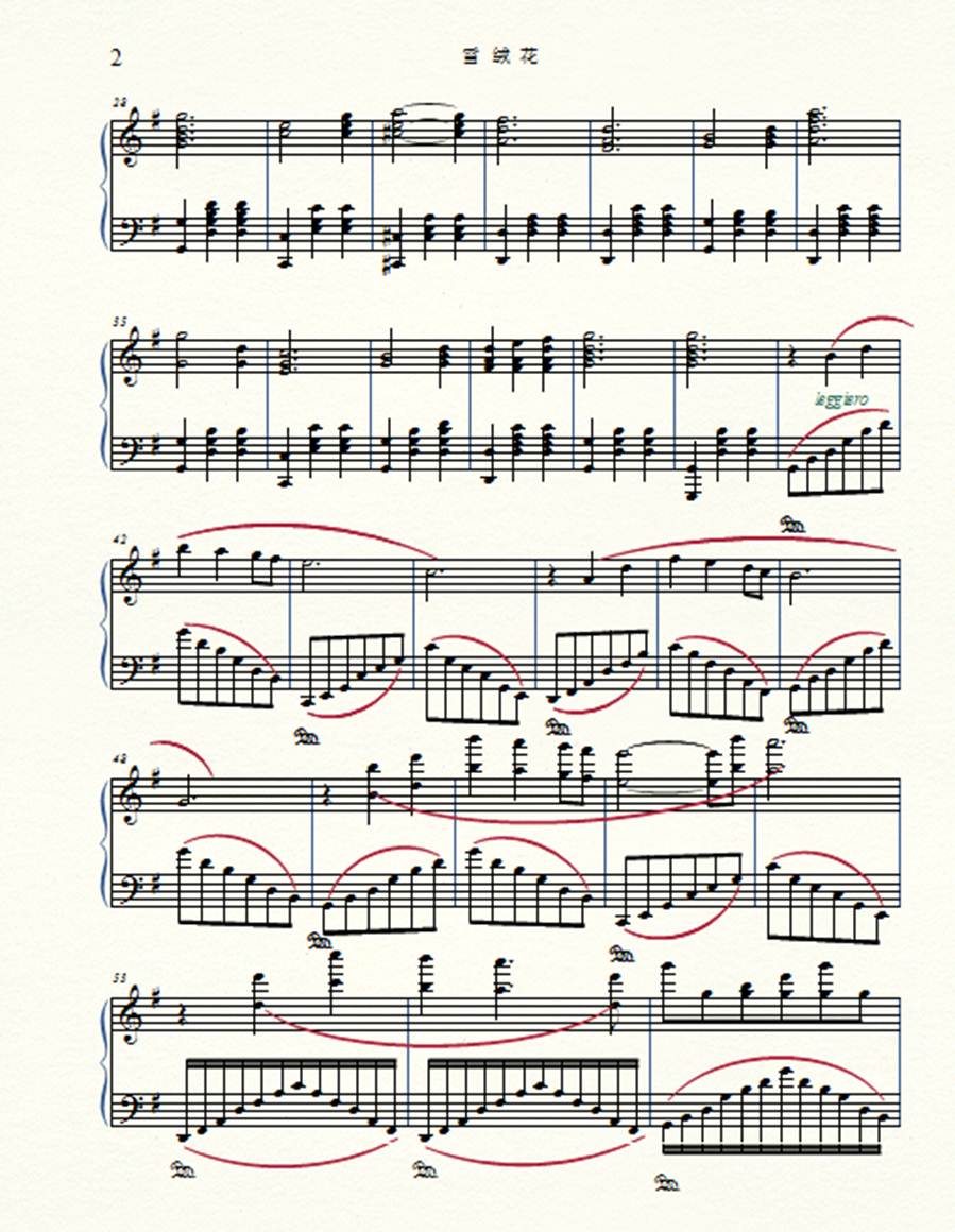 雪绒花钢琴曲谱（图2）