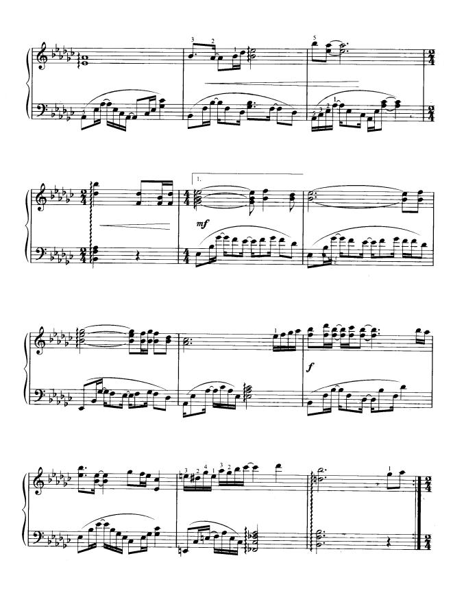 雪中莲钢琴曲谱（图3）