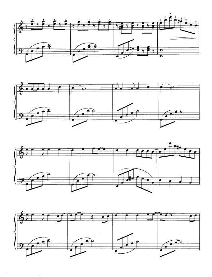 夜里钢琴曲谱（图2）