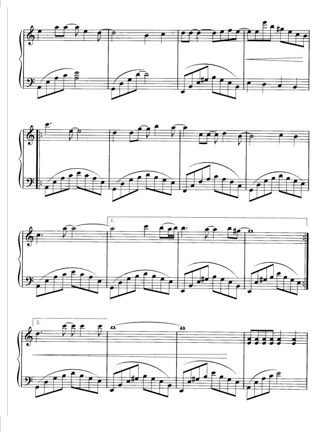 夜里钢琴曲谱（图3）
