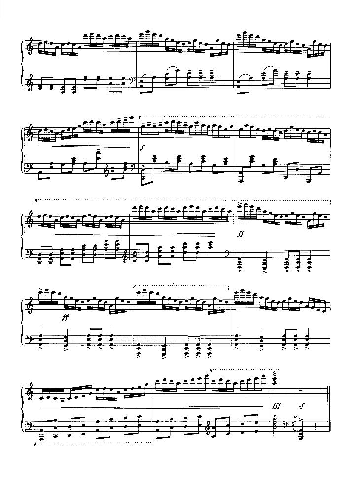 秧歌舞钢琴曲谱（图7）