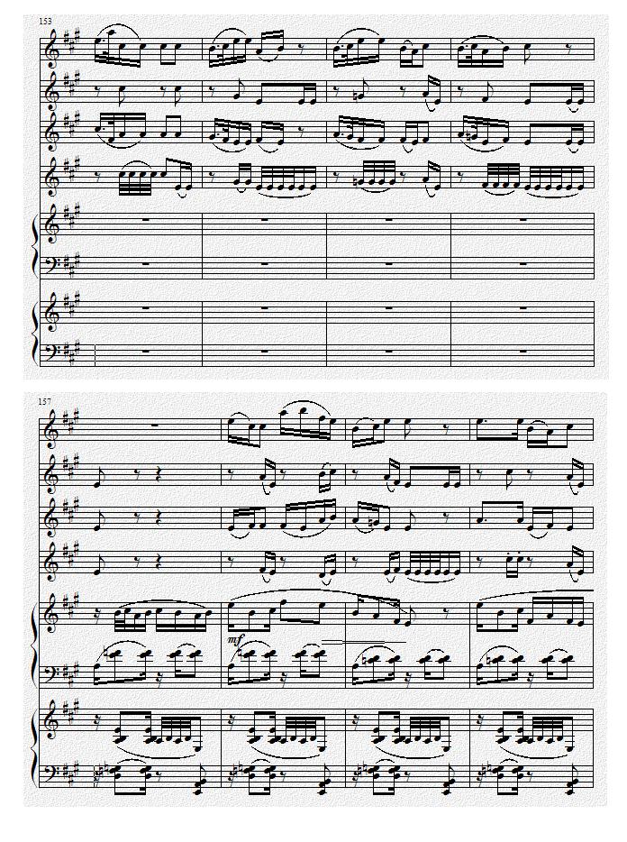 巴蜀风华情（二胡与双钢琴）钢琴曲谱（图24）