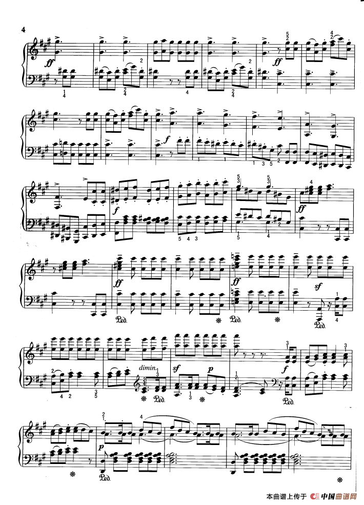 猎人之歌钢琴曲谱（图2）
