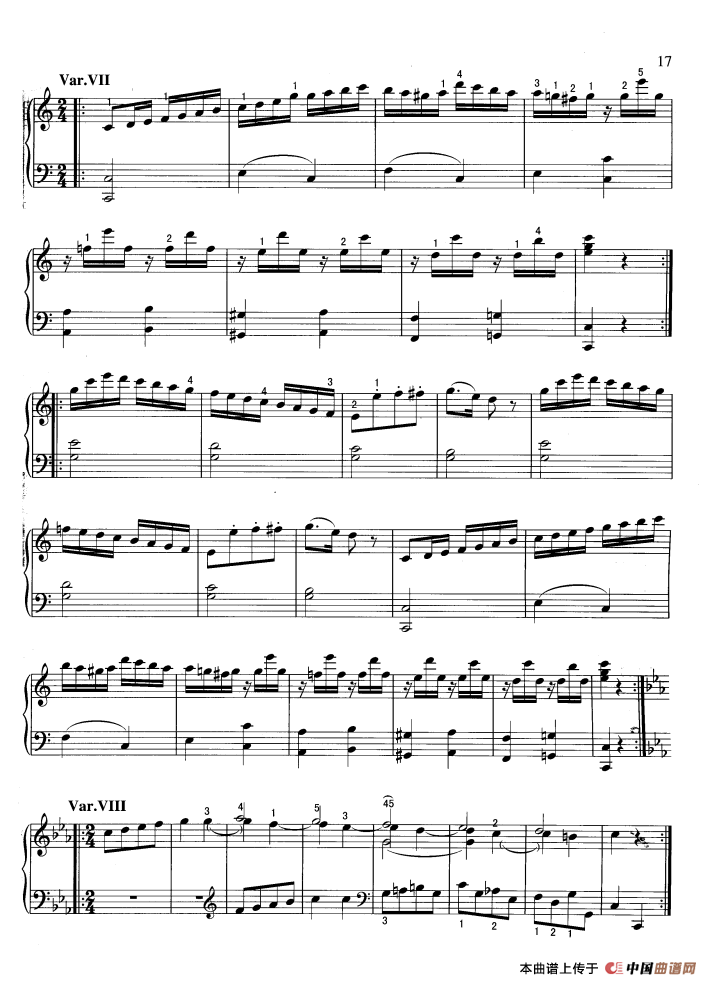 “星星”变奏曲钢琴曲谱（图6）