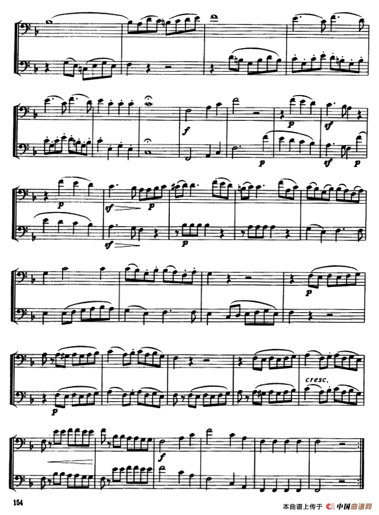 长号二重奏练习曲（4——14）钢琴曲谱（图4）