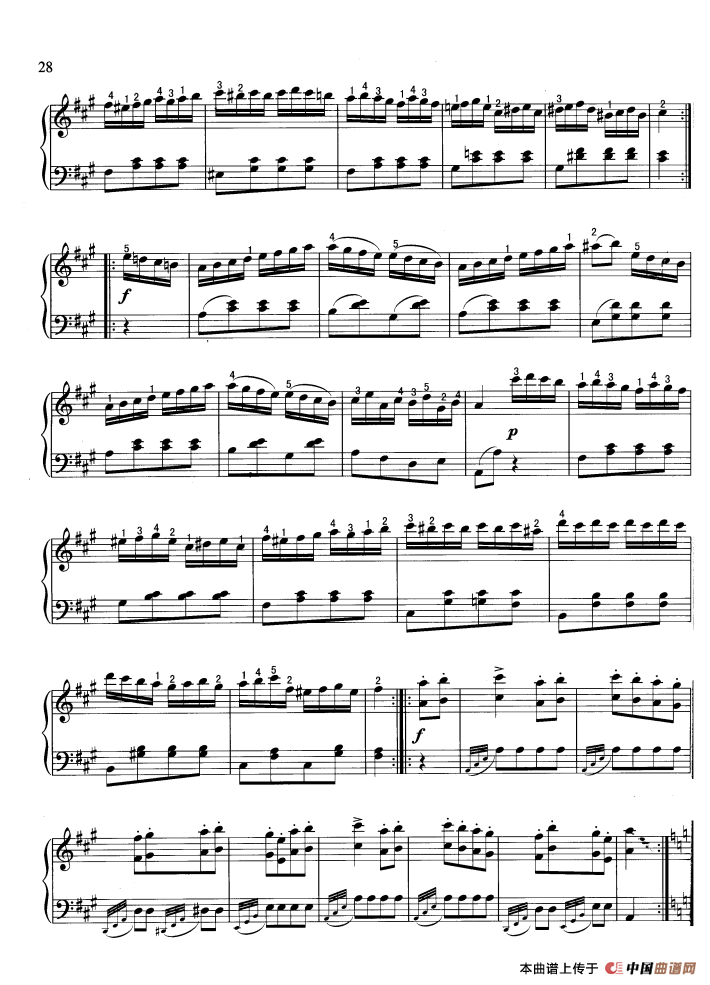 土耳其进行曲（带指法）钢琴曲谱（图8）