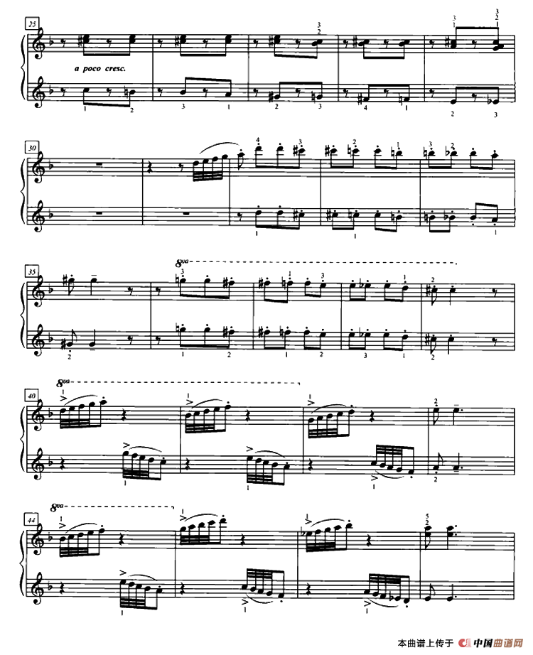 小矮人进行曲（四手联弹第一钢琴）钢琴曲谱（图2）