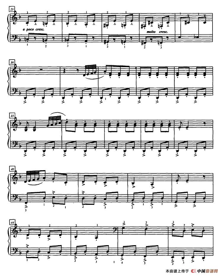 小矮人进行曲（四手联弹第二钢琴）钢琴曲谱（图2）