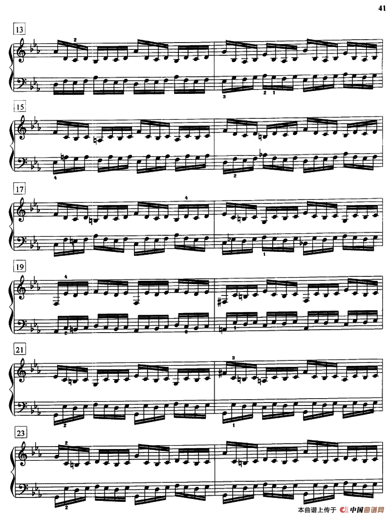 前奏曲与赋格（《平均律》1.No.2）钢琴曲谱（图2）