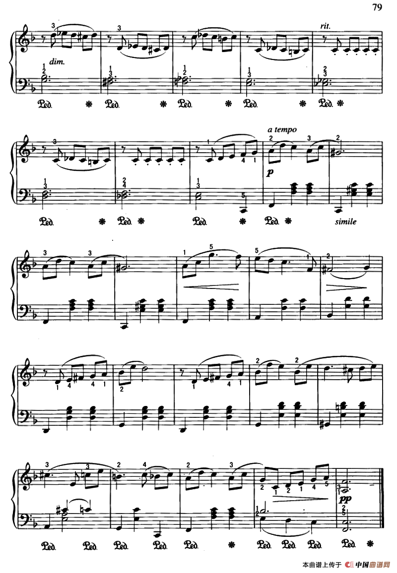 抒情圆舞曲钢琴曲谱（图4）