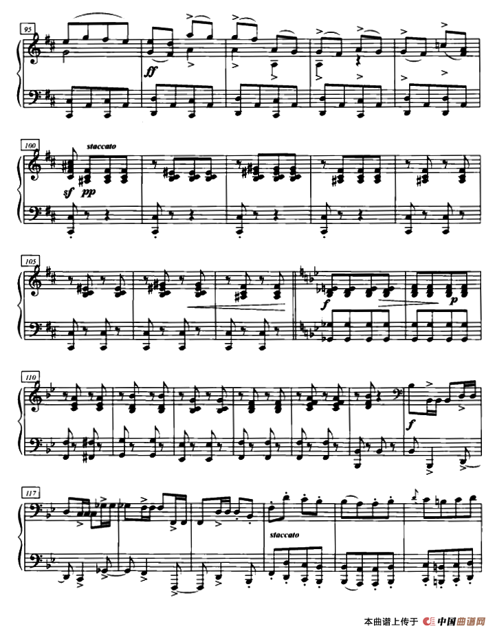 加洛普即兴曲（四手联弹、第二钢琴）钢琴曲谱（图4）