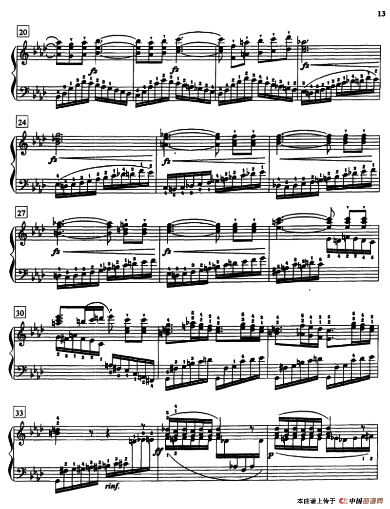 克莱门蒂练习曲（《名手之道》No.21）钢琴曲谱（图2）