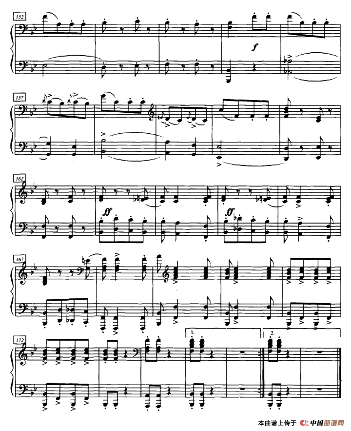 加洛普即兴曲（四手联弹、第二钢琴）钢琴曲谱（图6）