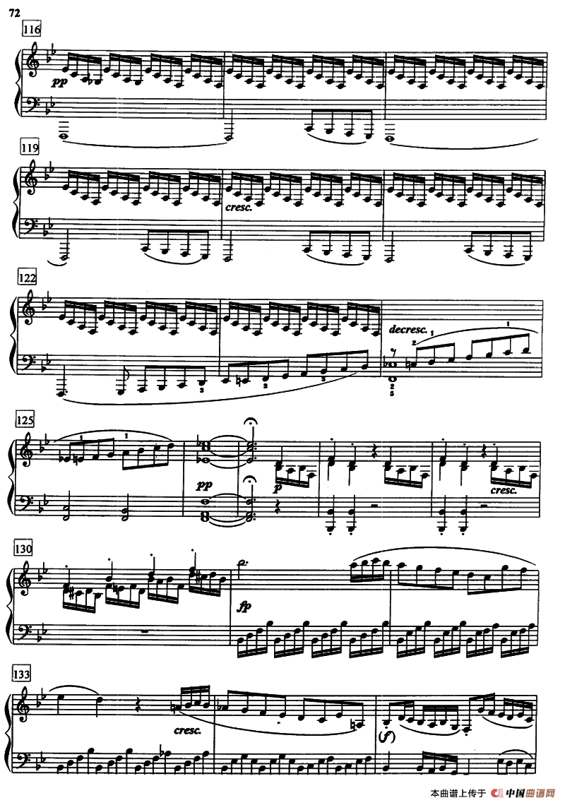 bB大调奏鸣曲Op.22（第一乐章）钢琴曲谱（图7）