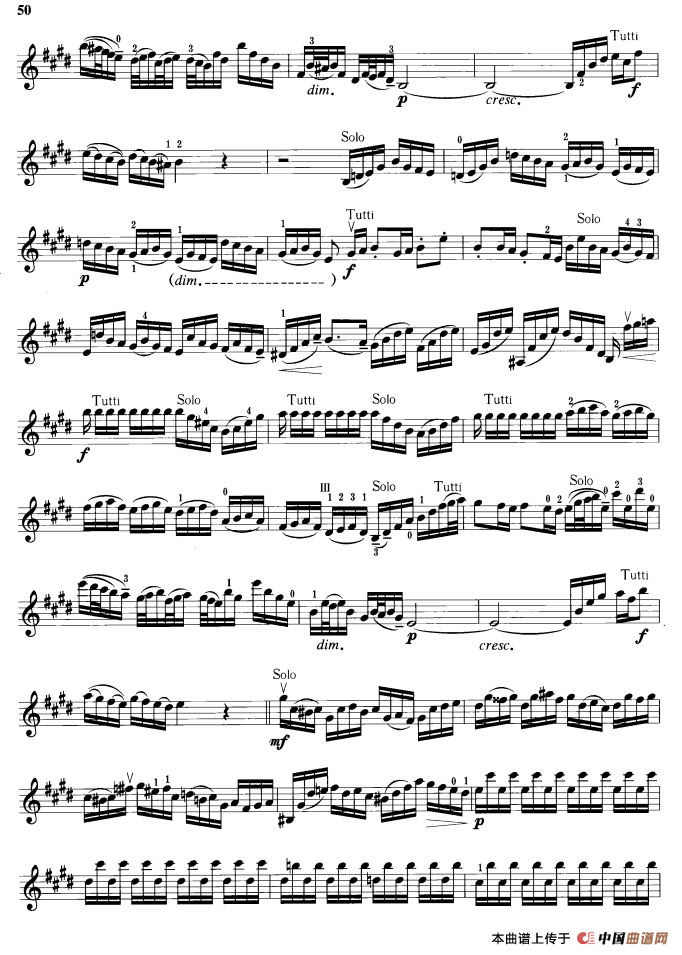 E大调第二协奏曲钢琴曲谱（图2）