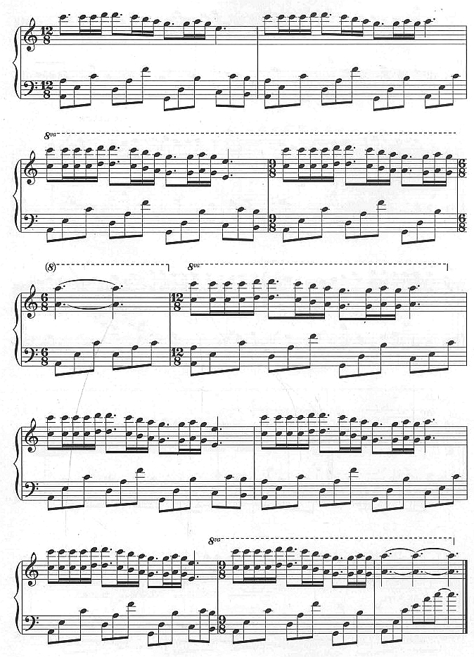 梦中的婚礼3钢琴曲谱（图1）