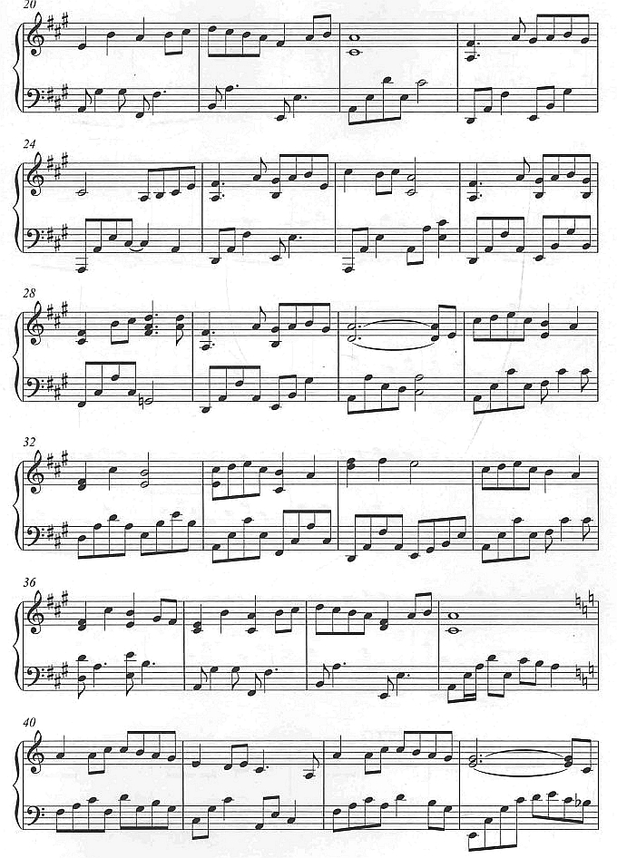 雪之梦2钢琴曲谱（图1）