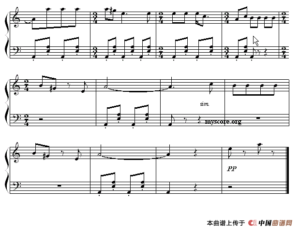 考级初级曲目：阿凡提的小毛驴钢琴曲谱（图2）