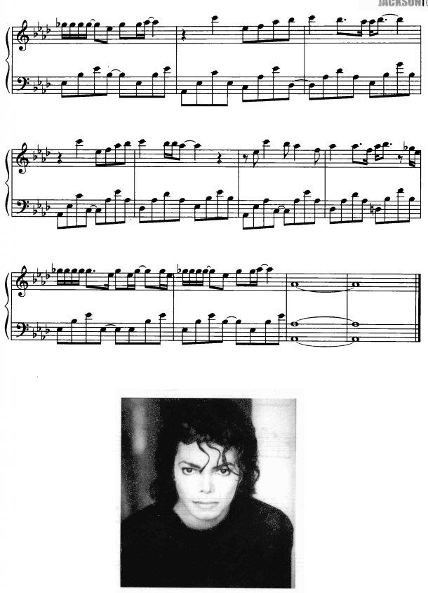 镜中人6钢琴曲谱（图1）